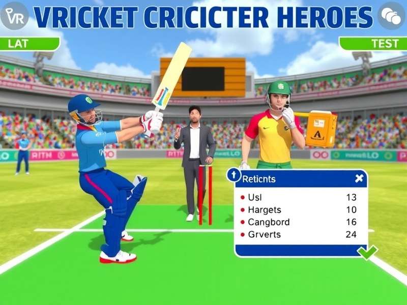 VR Cricket Cricketer Heroes batting interface